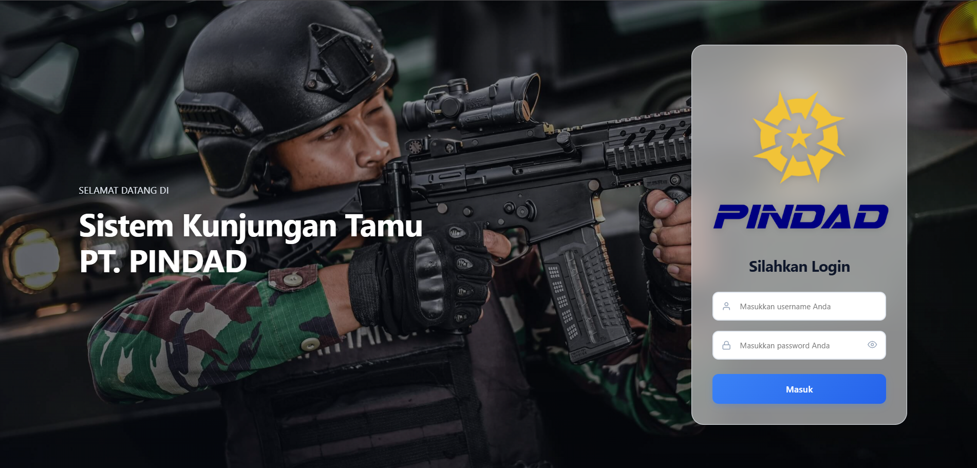 E-Visitor PT Pindad — Guest Access Management